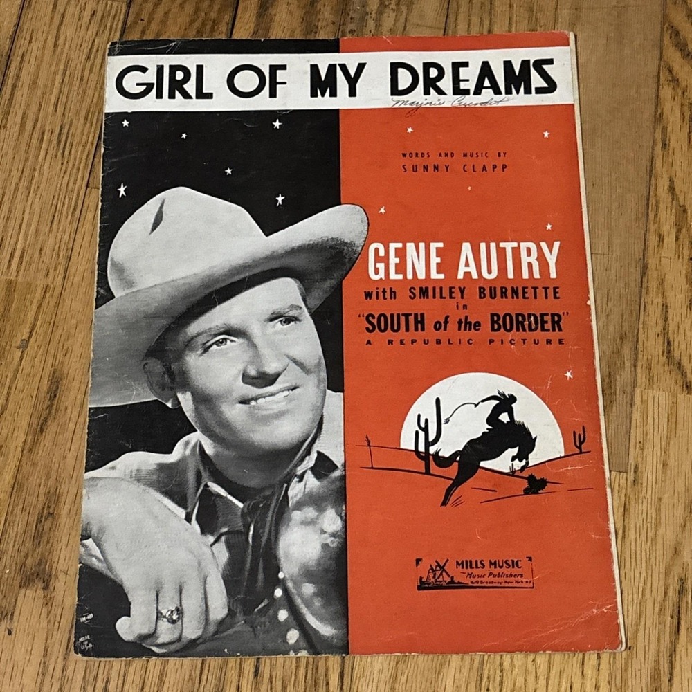 CLAPP Sunny Girl Of My Dreams Piano Song 1927